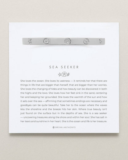 Sea Seeker Hinged Bracelet: 14k Gold / Large