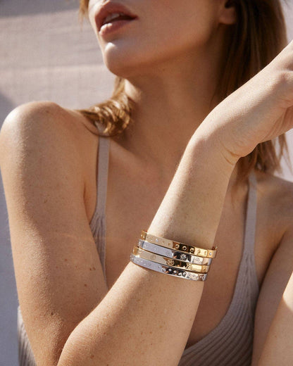 Sea Seeker Hinged Bracelet: 14k Gold / Large