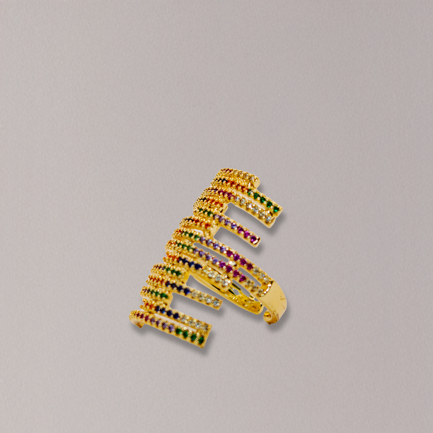 Elegant Stacked Cubic Zirconia Ring