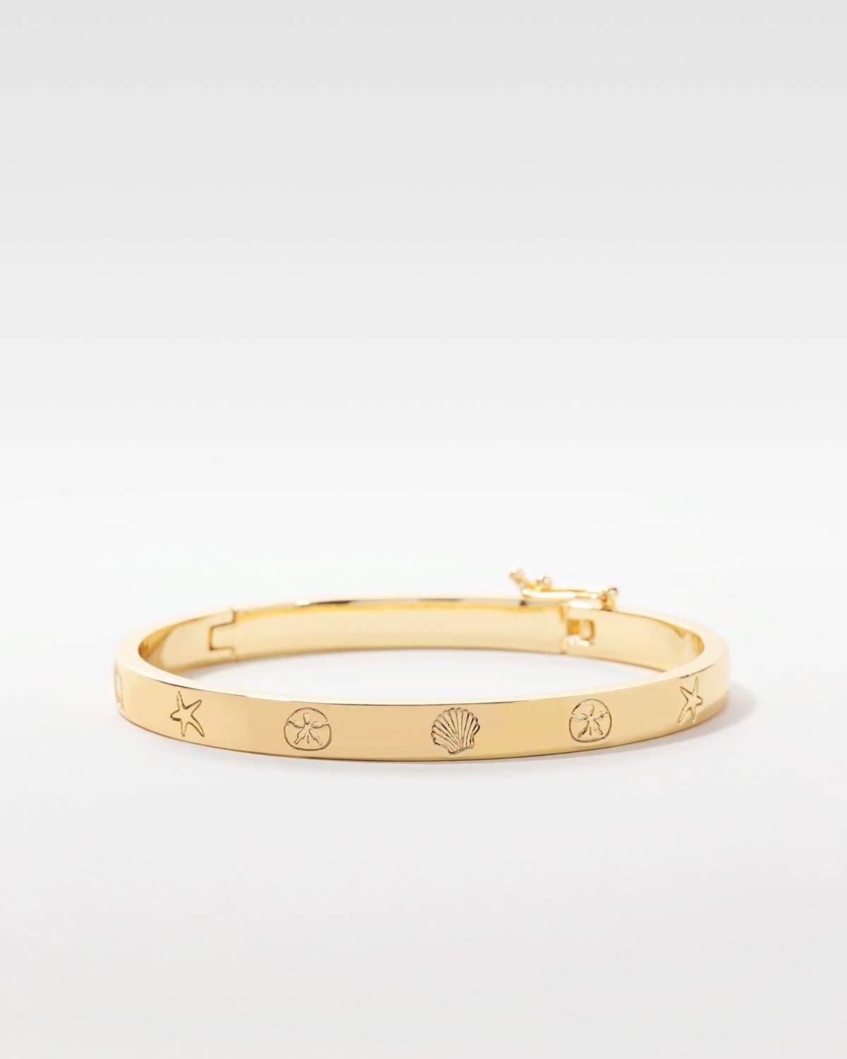 Sea Seeker Hinged Bracelet: 14k Gold / Small