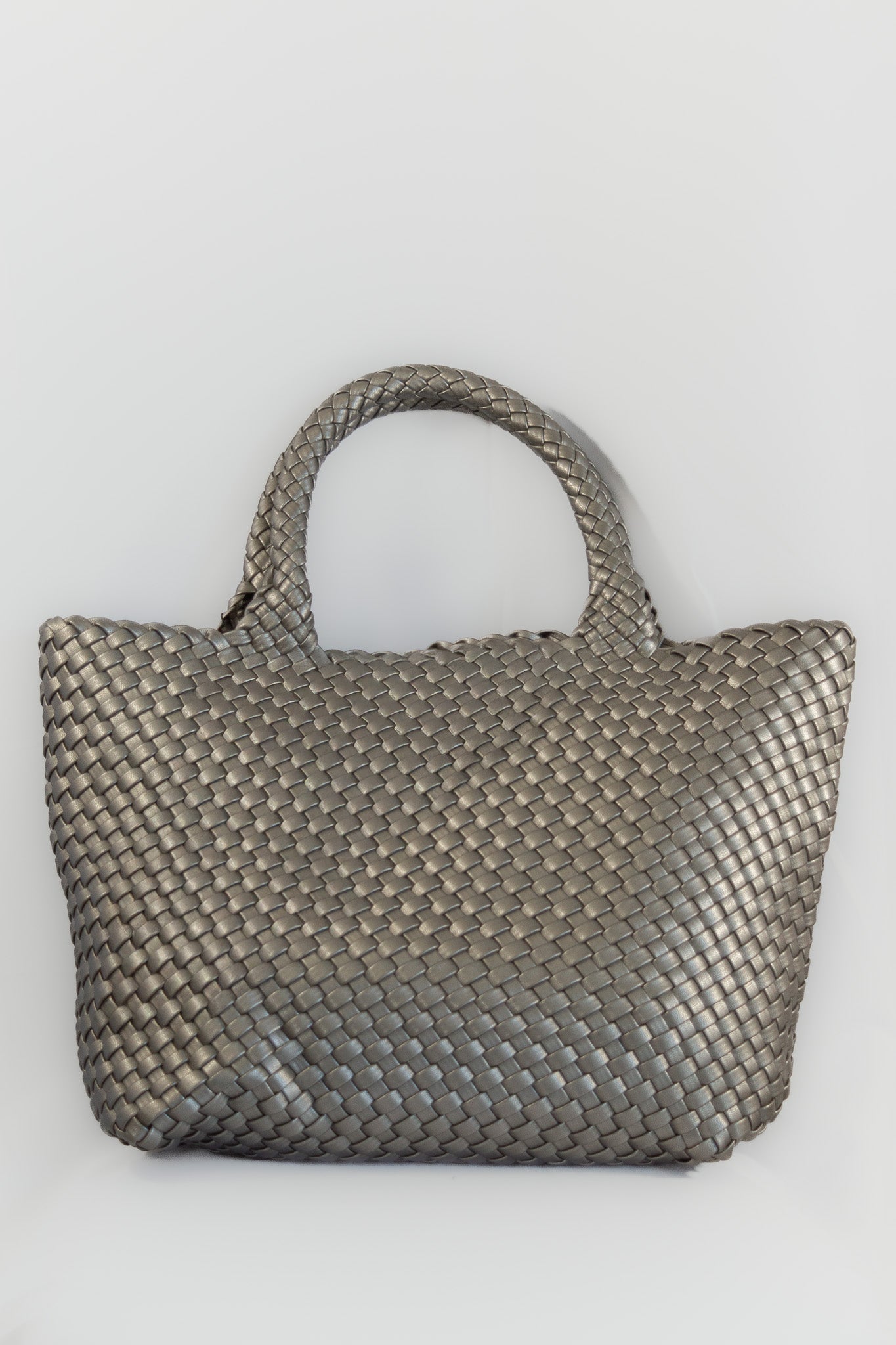 Woven Vegan Leather Tote Bag