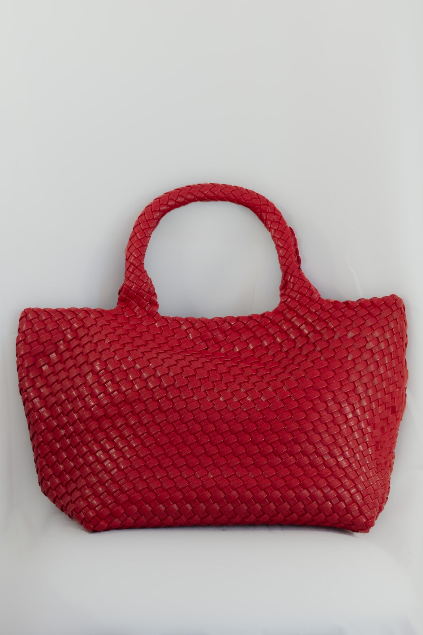 Woven Vegan Leather Tote Bag