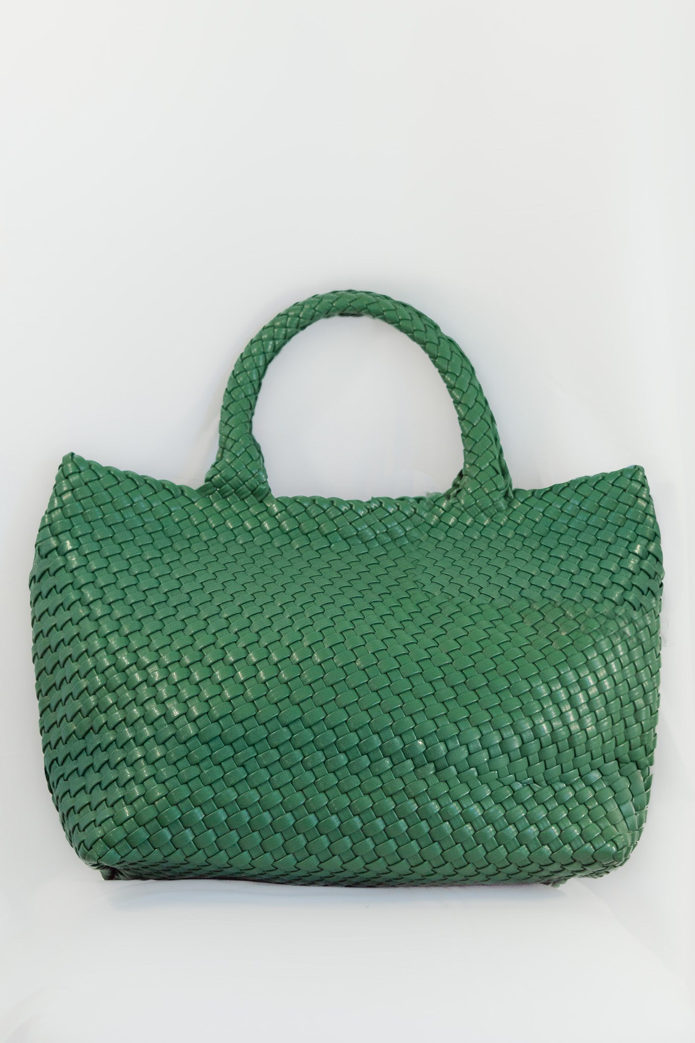 Woven Vegan Leather Tote Bag