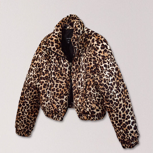 Leopard Print Puffer Jacker