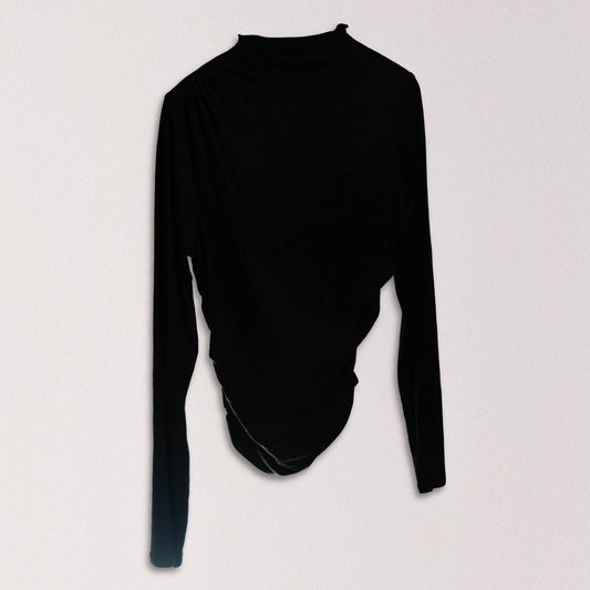 Long Sleeve Asymmetrical Ruched Top