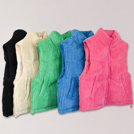 Corduroy Puffer Vest