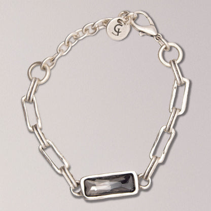 Long Smokey Quartz Chain Bracelet