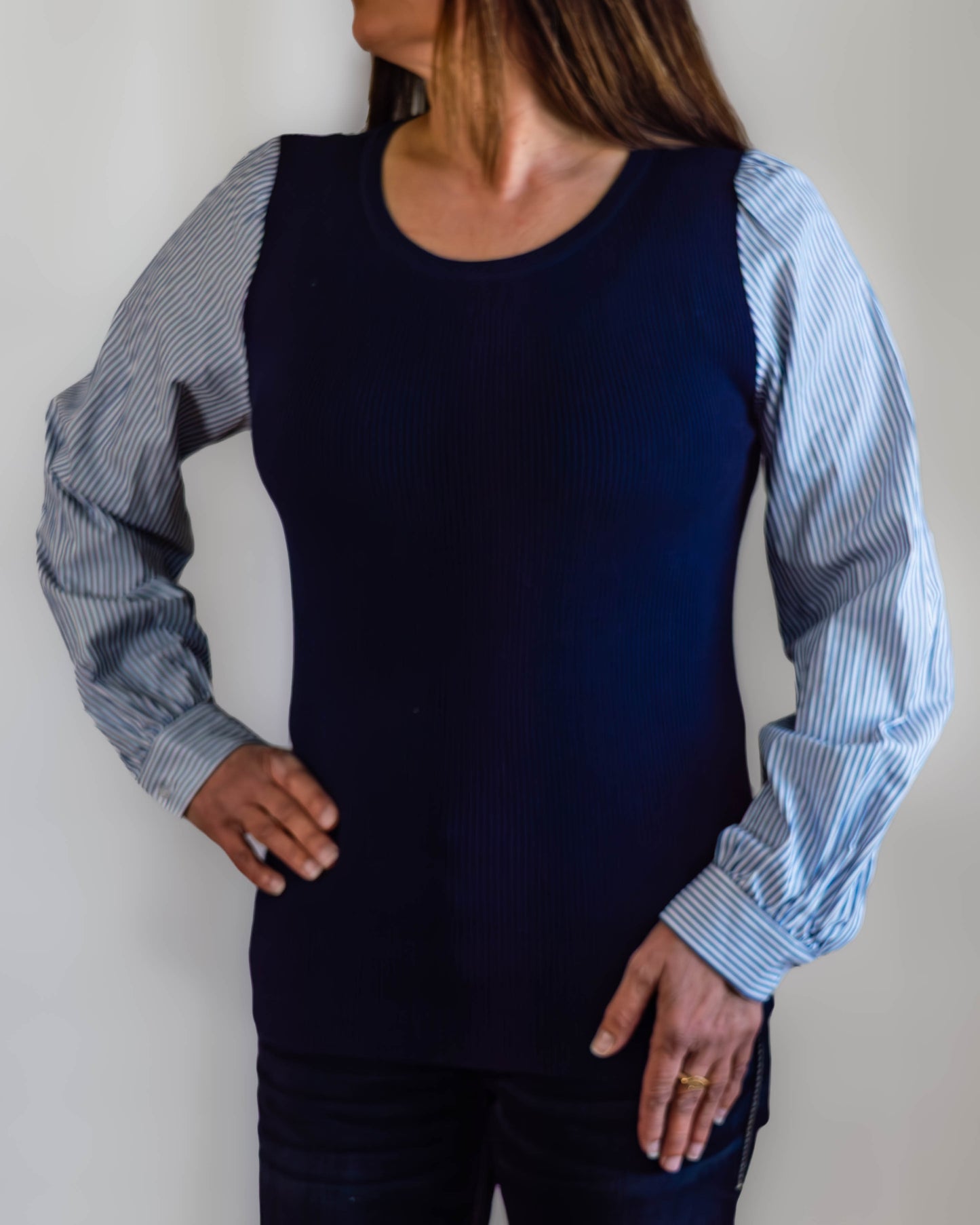 Stripe Sleeved Sweater