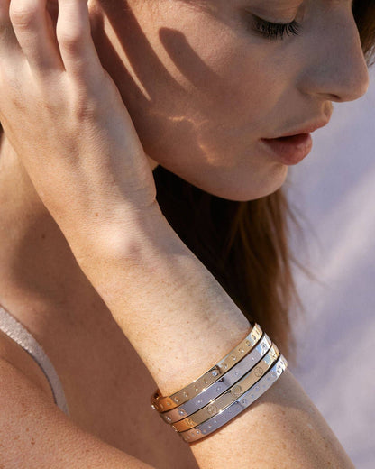 Sea Seeker Hinged Bracelet: 14k Gold / Small