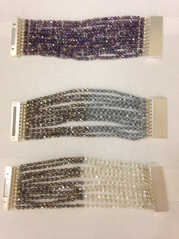 11 strand crystal magnetic bracelet